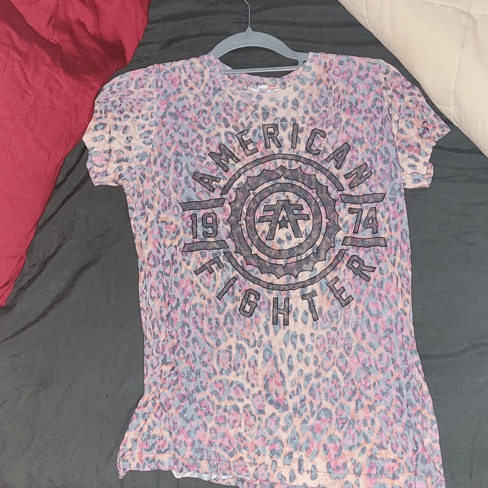American fighter Leopard t-shirt size small